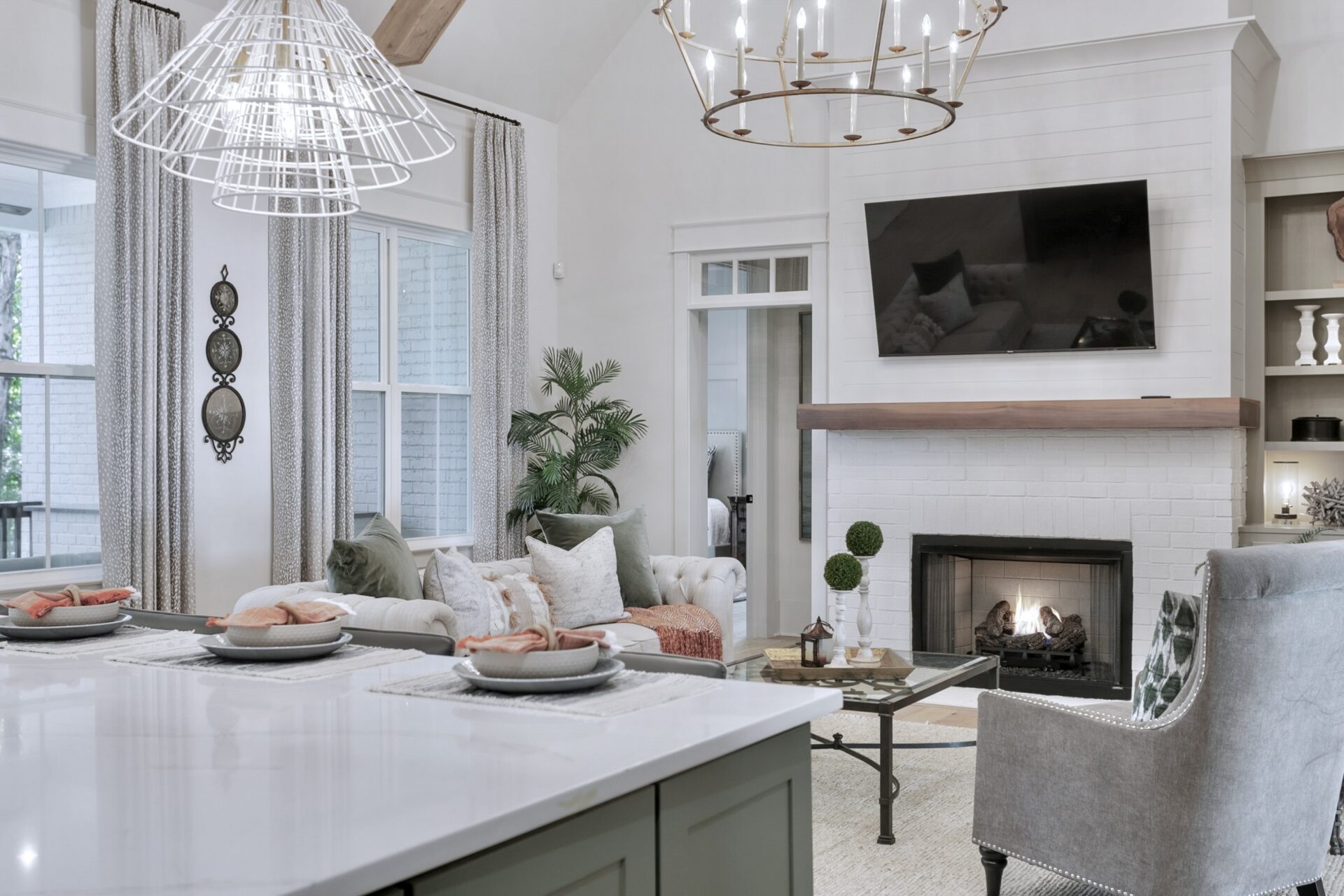 Modern Living Room | Nashville Luxury Homes - Home Builders